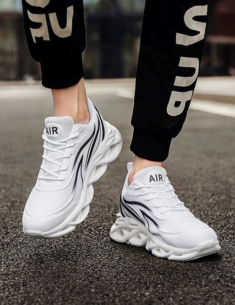 Men's Athletic Flame Printed Sneakers - Bara Bros Main image