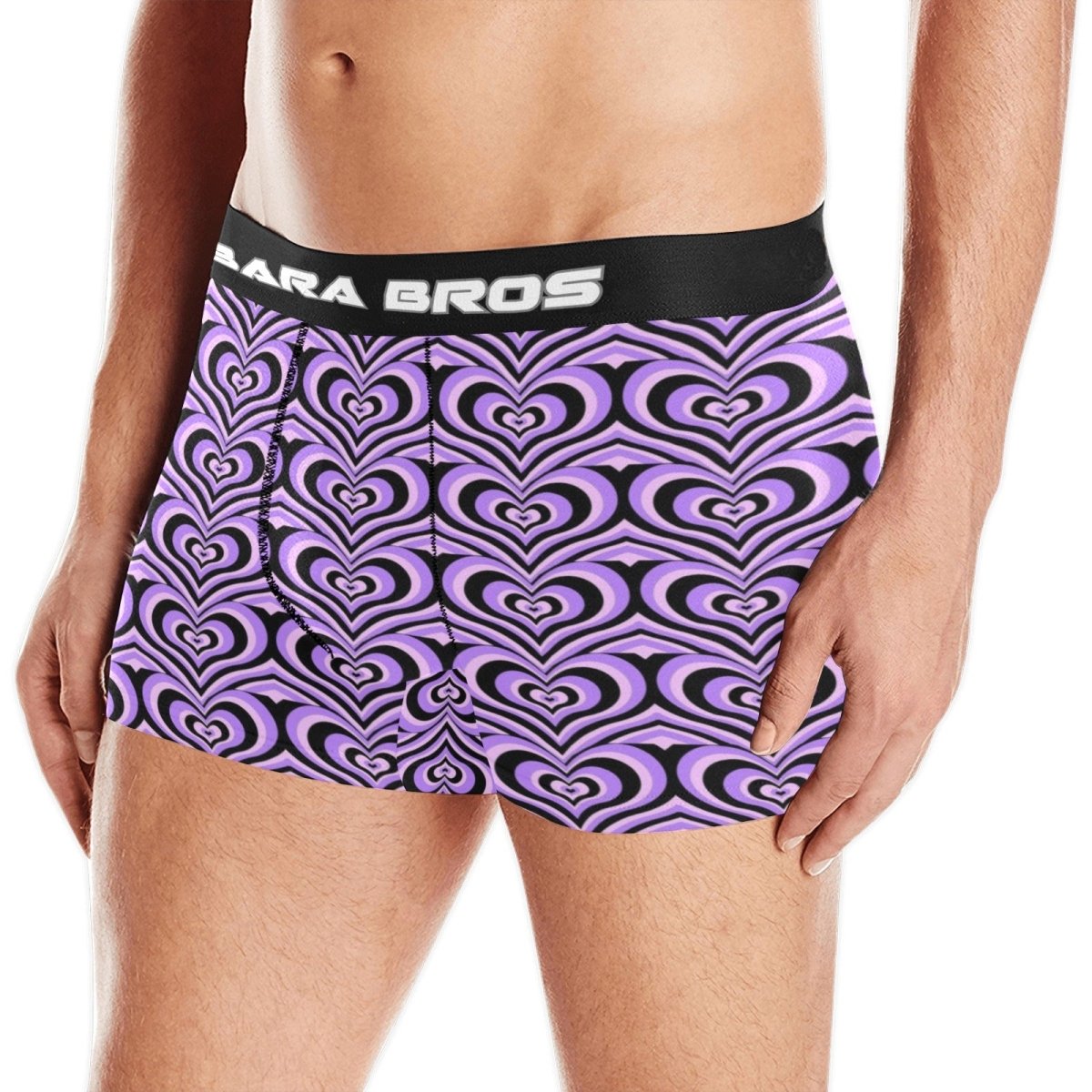 Mens Y2K Purple Heart Pattern Boxer Briefs Secondary image