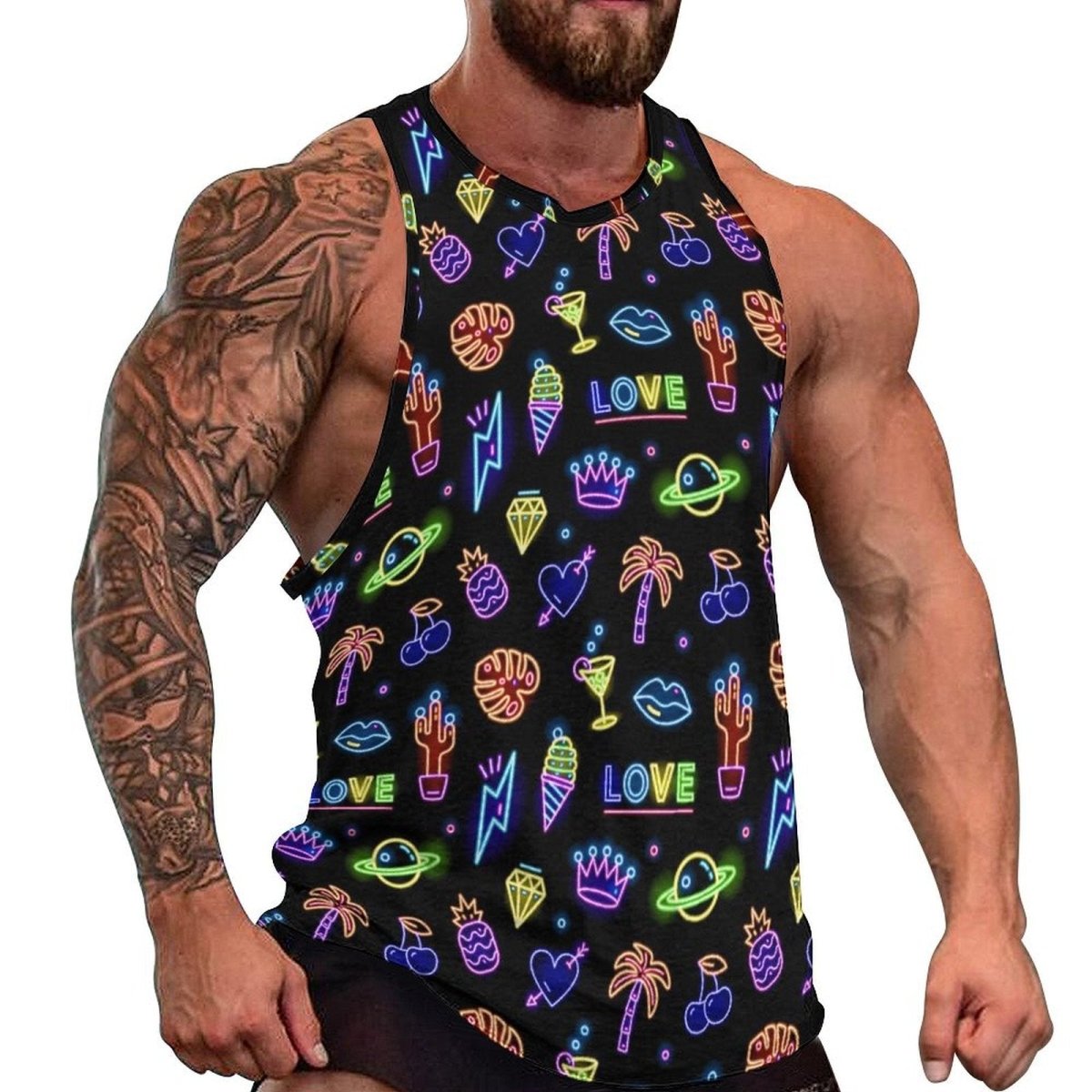 Neon Sign Mens Tank Top - Bara Bros Main image