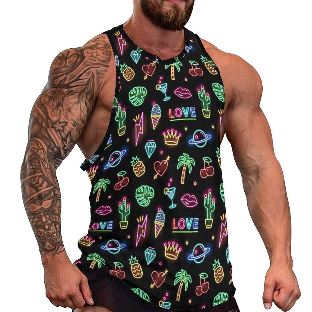 Neon Sign Mens Tank Top Secondary image
