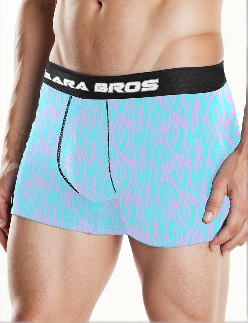 Pastel Contrast Tribal Stripe Men's Boxer Briefs Secondary image