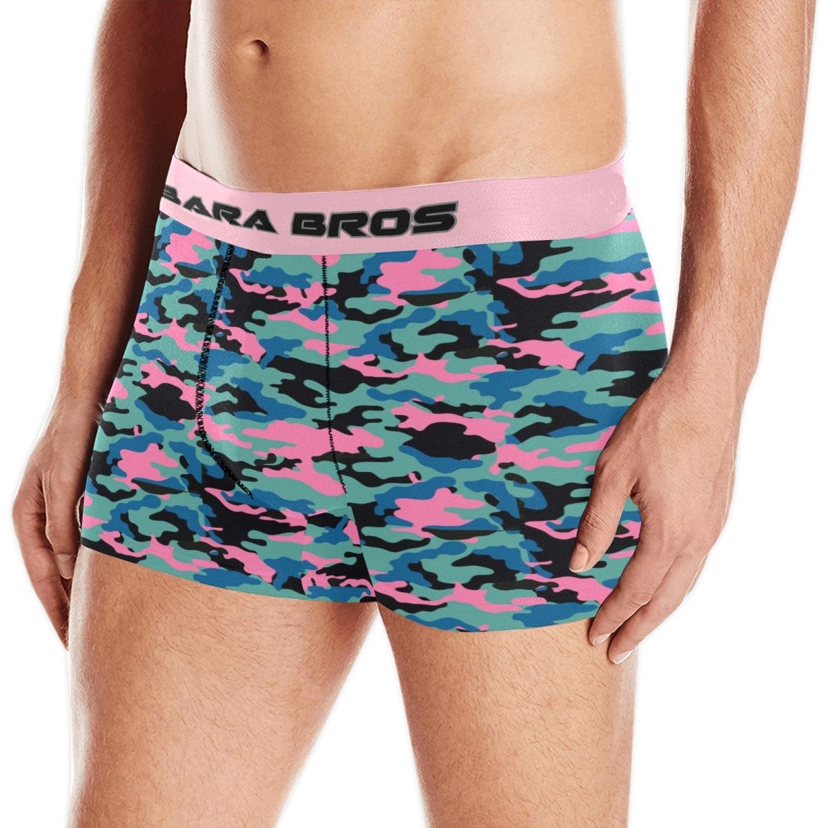 Pink And Blue Camouflage Men's Boxer Briefs Secondary image