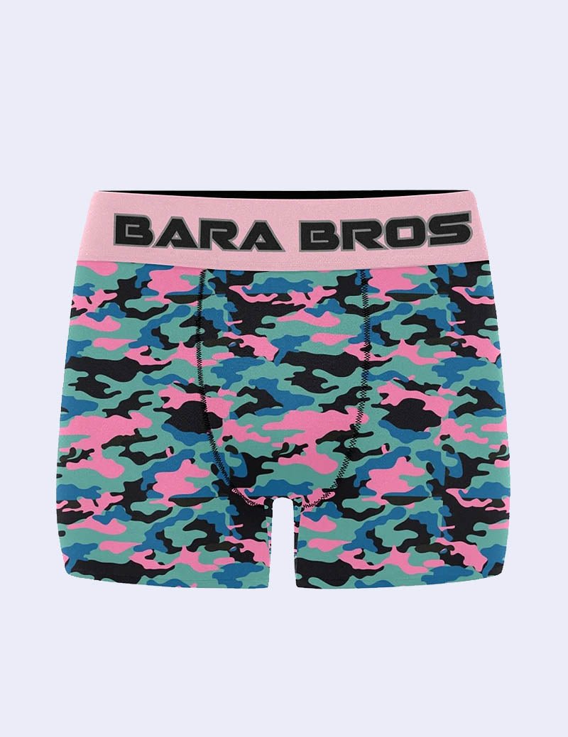Pink And Blue Camouflage Men's Boxer Briefs - Bara Bros Main image