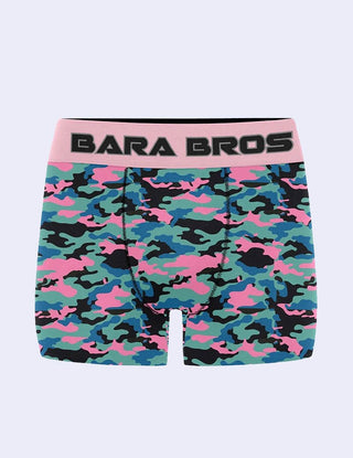 Pink And Blue Camouflage Men's Boxer Briefs