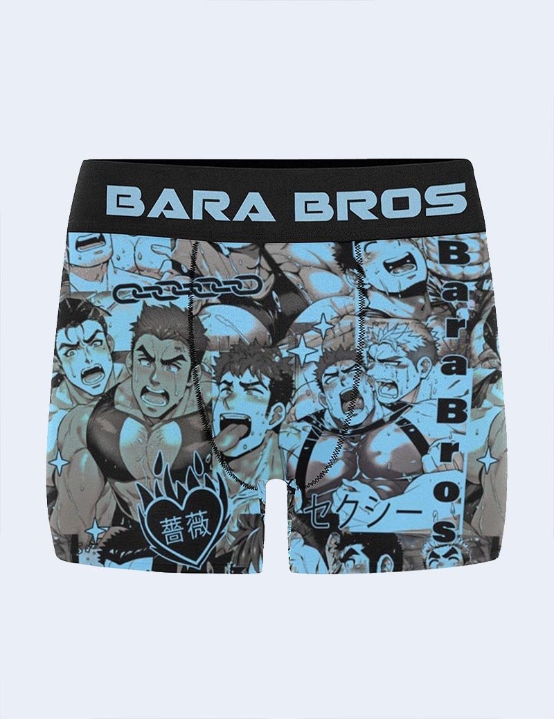 Sexy Gay Anime Blue Men's Boxer Briefs - Bara Bros Main image