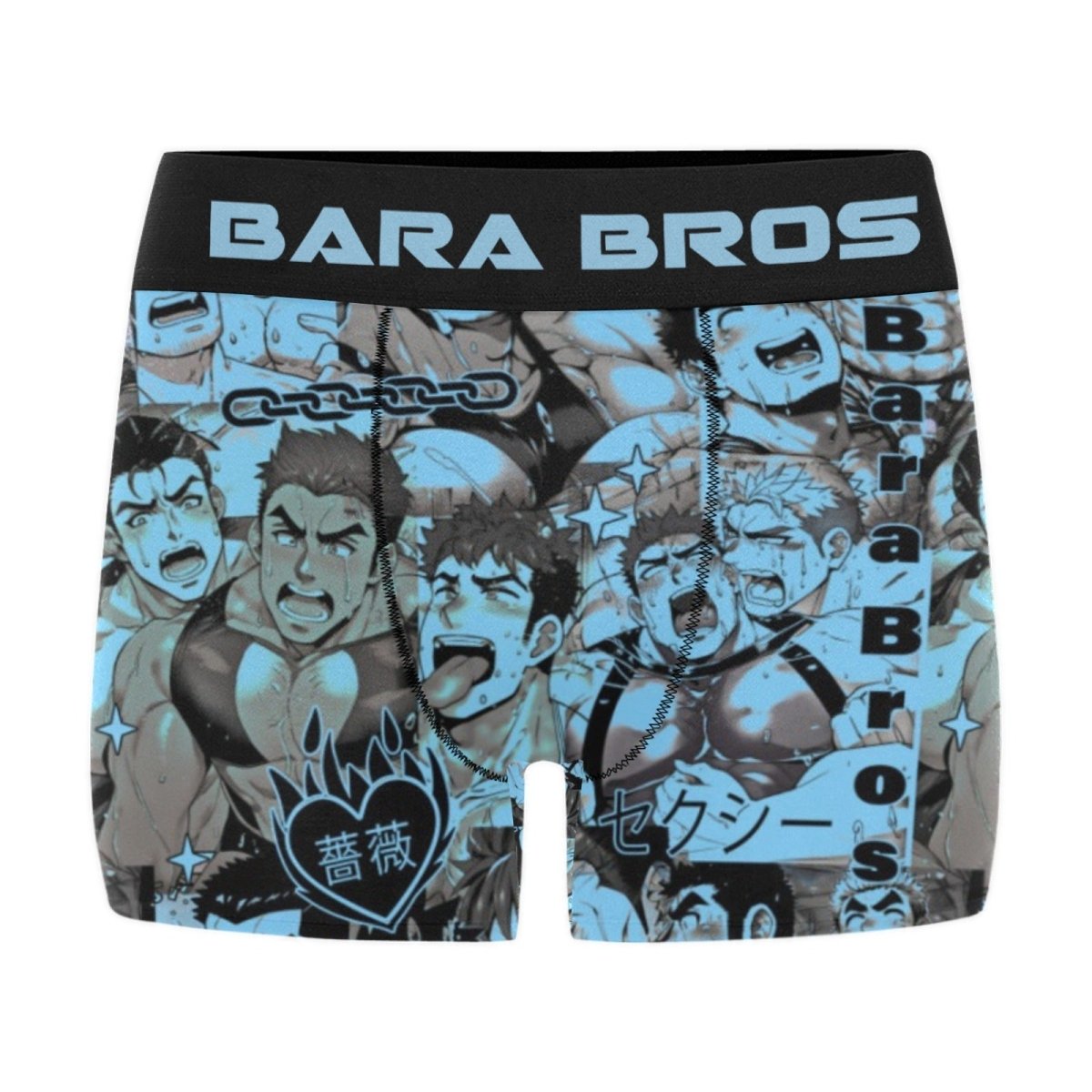 Sexy Gay Anime Blue Men's Boxer Briefs Secondary image