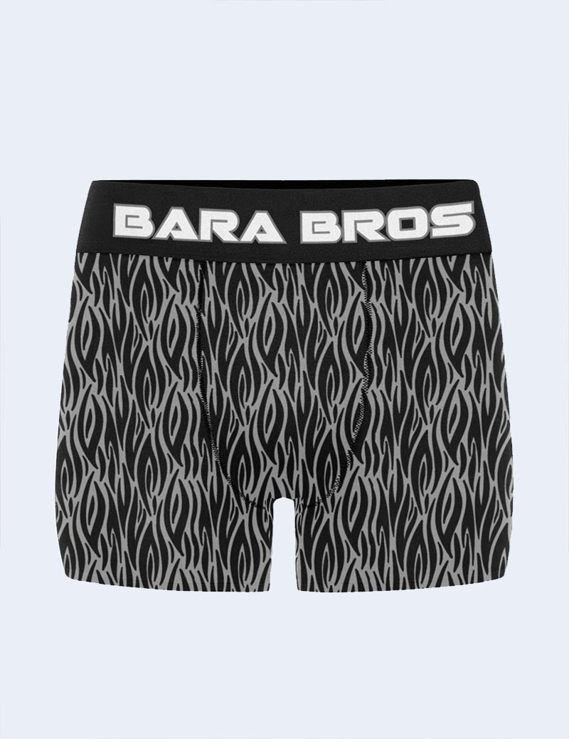 Sexy Grey And Black Contrast Pattern Men's Boxer Briefs - Bara Bros Main image