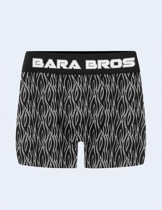 Sexy Grey And Black Contrast Pattern Men's Boxer Briefs