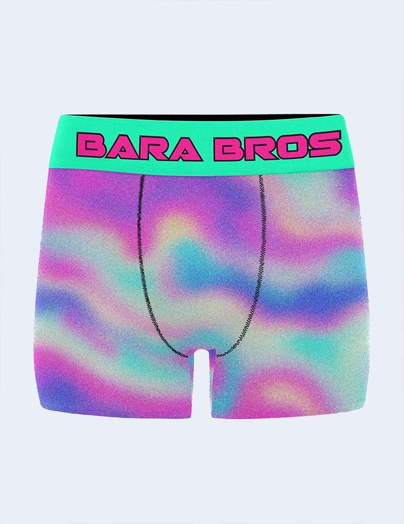 Trippy Colorful Waves Print Men's Boxer Briefs - Bara Bros Main image