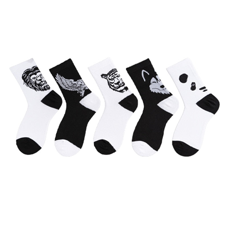 Graphic Print Animal Socks