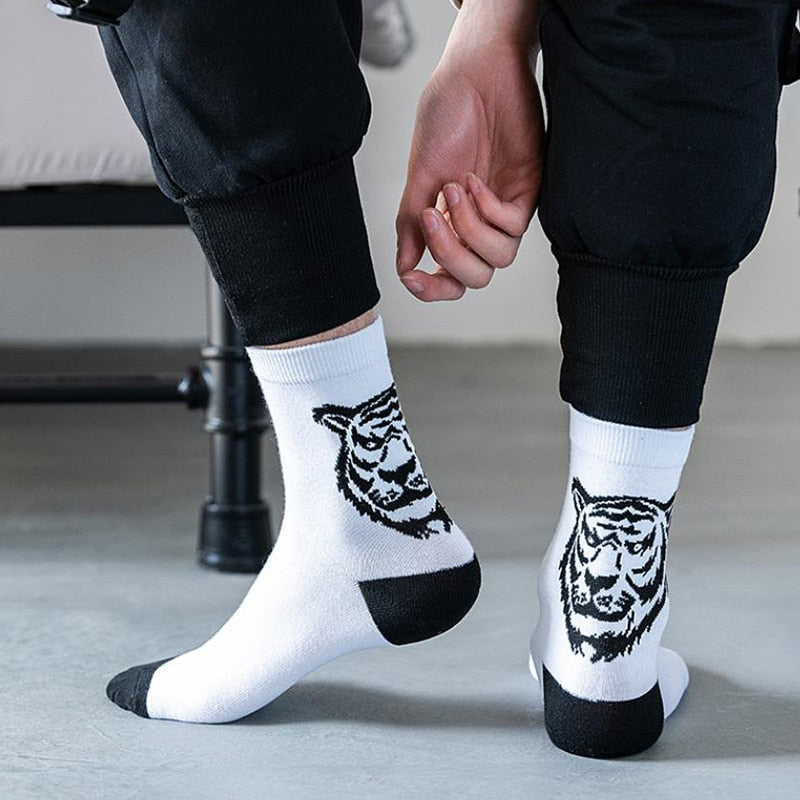 Graphic Print Animal Socks