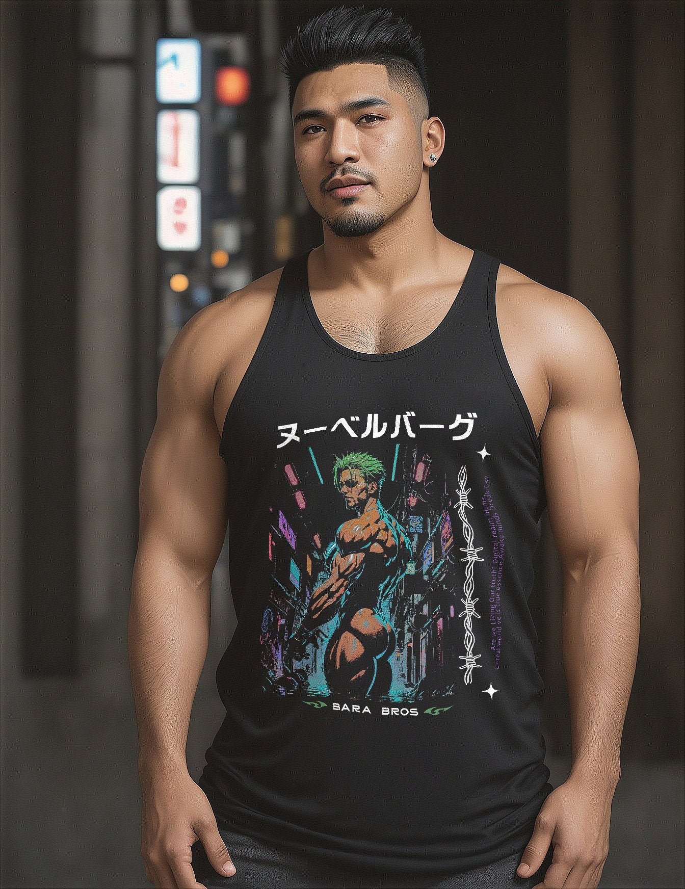 Action Bara Y2K Cyber World tank Men's Tank Top - Barabros Main image