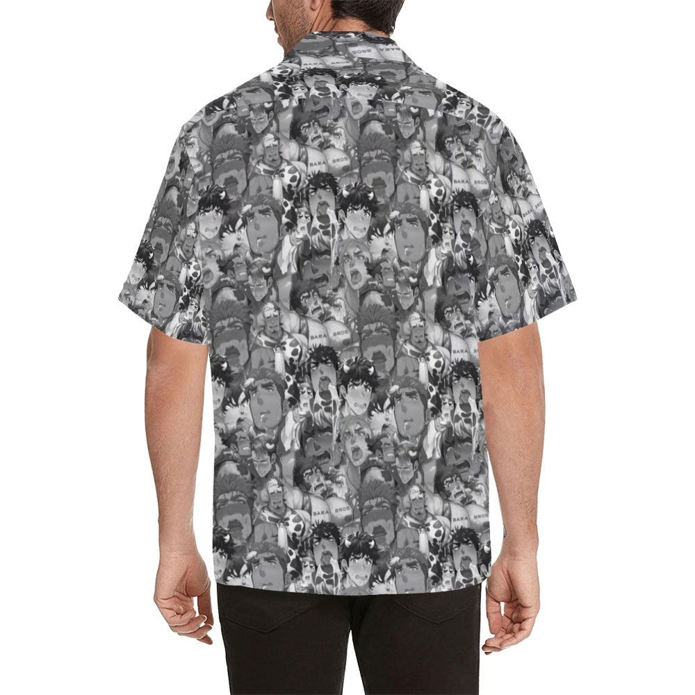 All Over Ahegao Bara Art Anime Hawaiian Shirt Secondary image