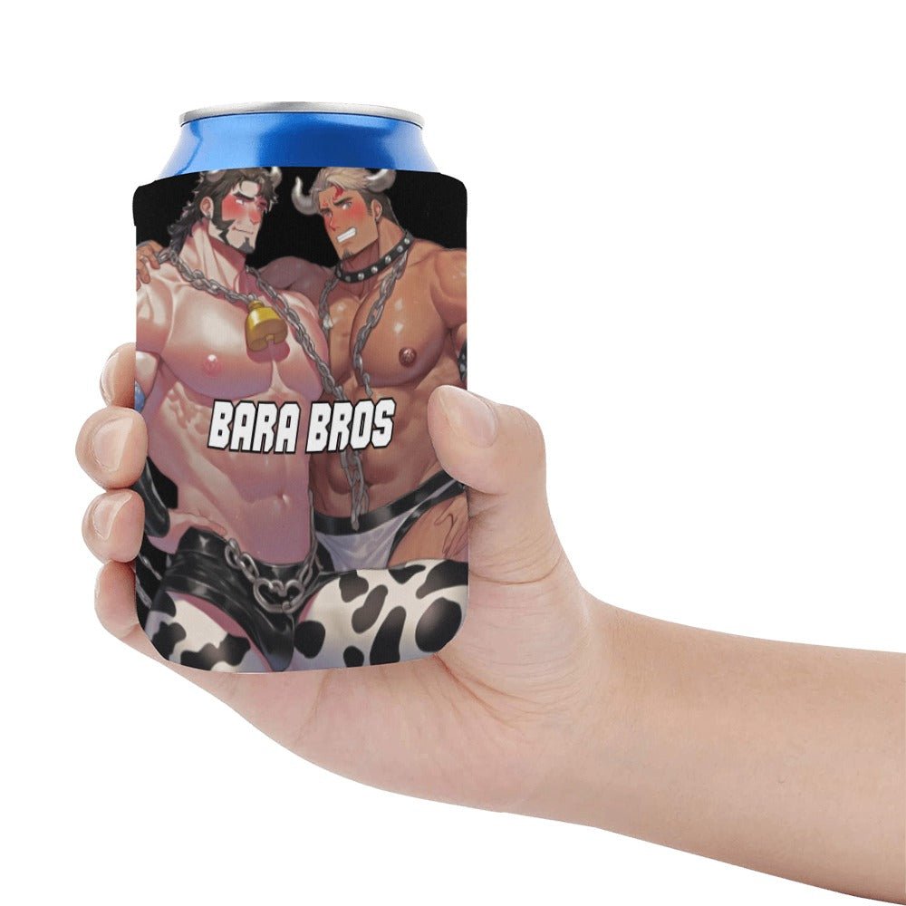 Bara Bros Cow Neoprene Can Cooler 4" x 2.7" dia. Secondary image