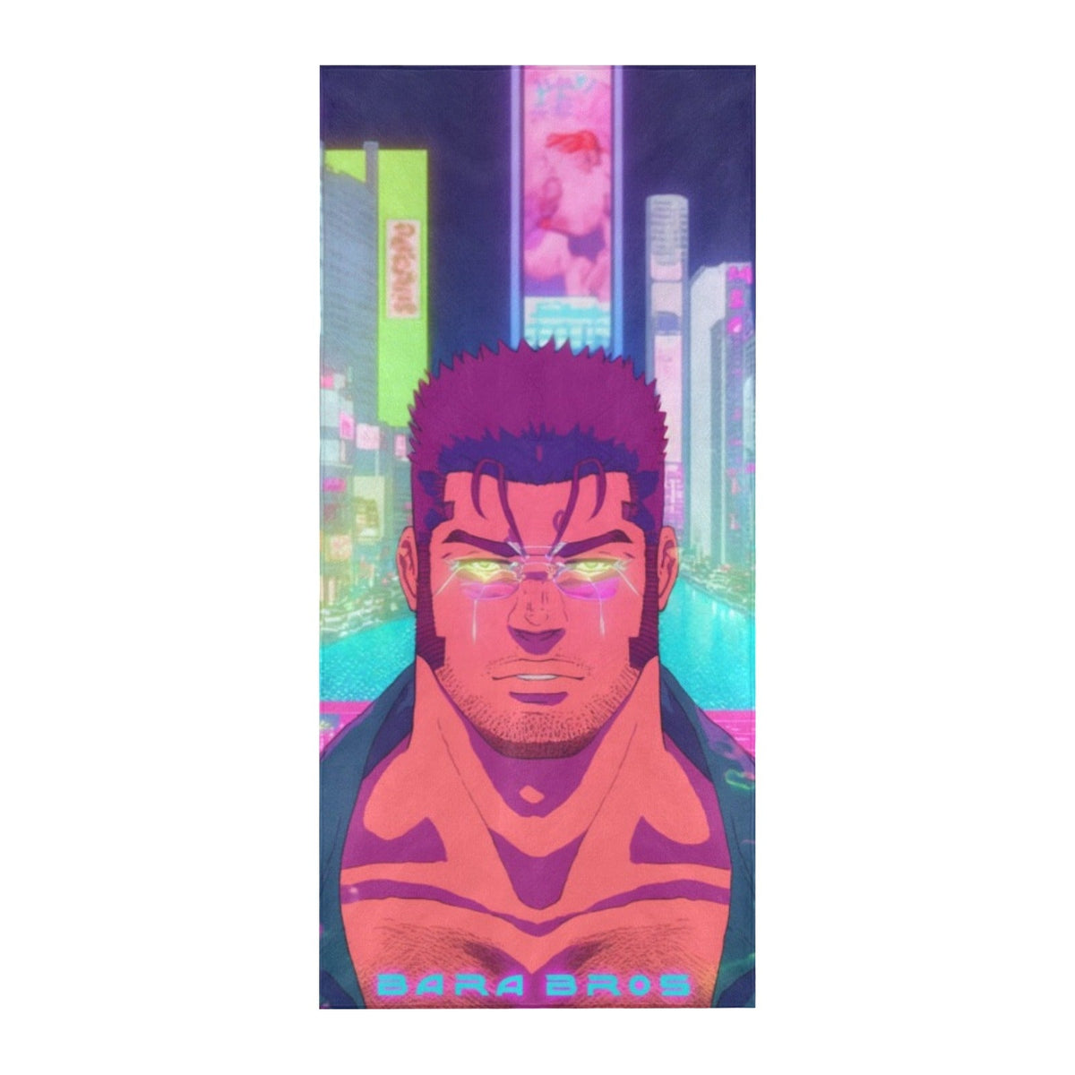 Bara Bros Neon City Beach Towel 32"x 71" - Barabros