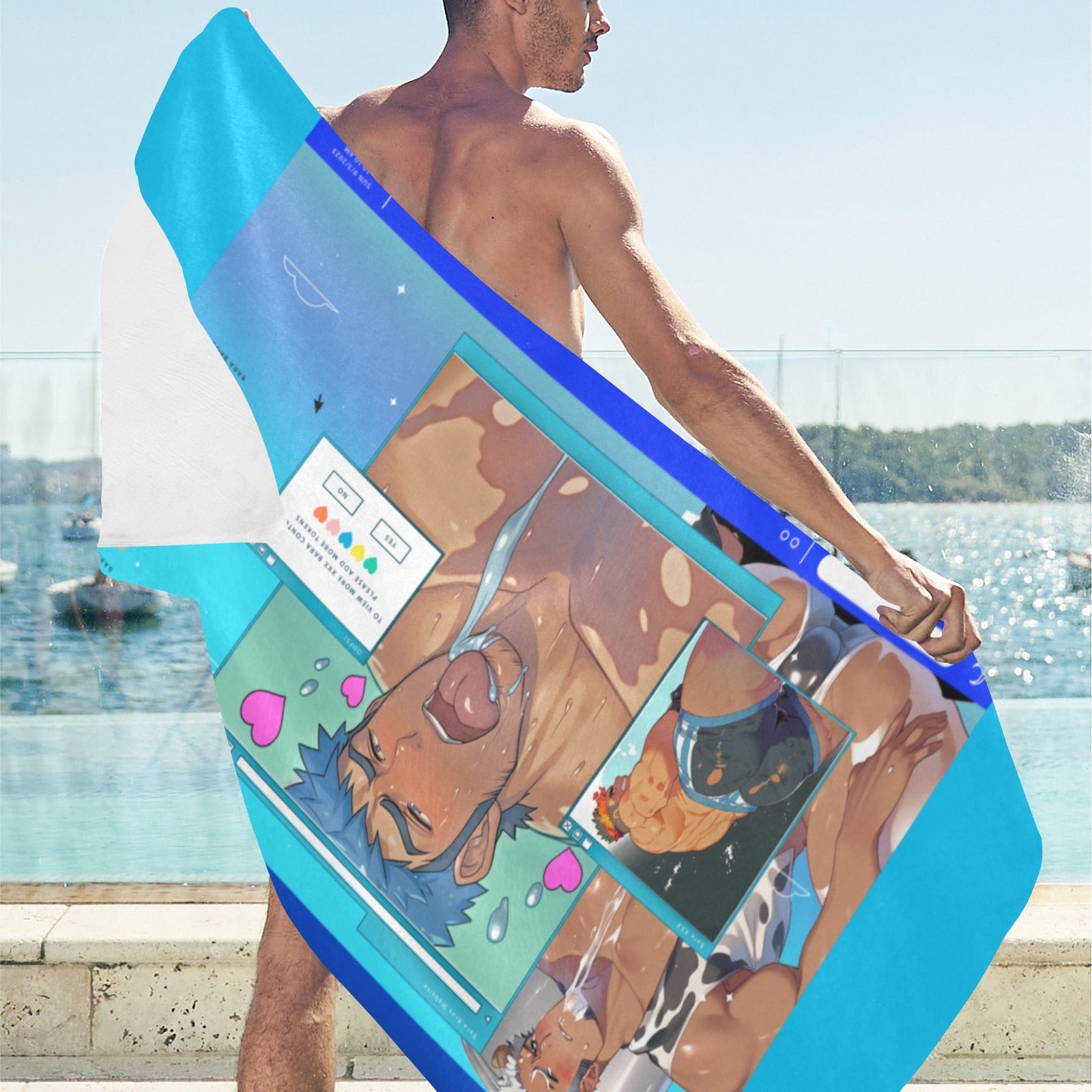 Bara Art Webpunk Website Beach Towel 32"x 71" Secondary image