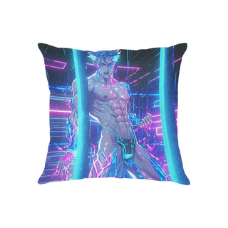 Cyberpunk Anime Go-go Dancer Linen Zippered Pillowcase 18"x18" (One Side)