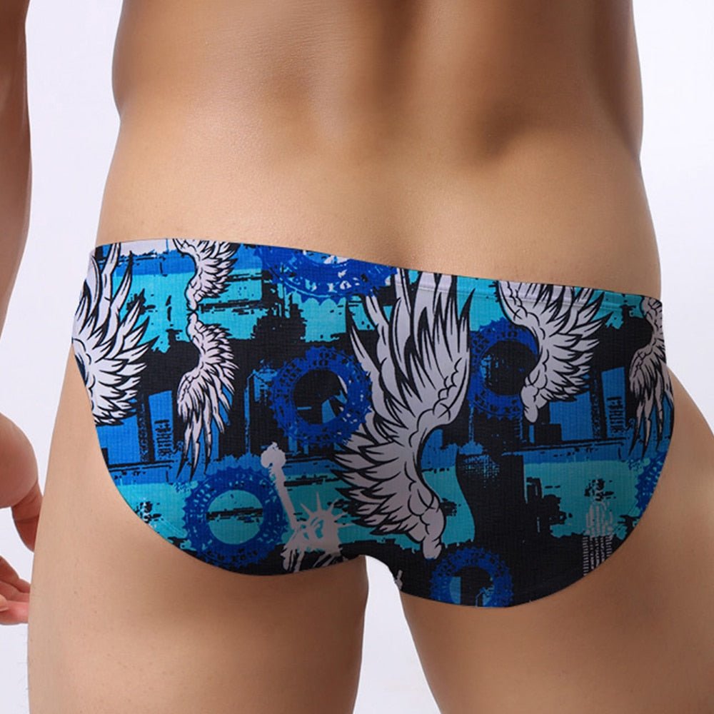 Men's Retro Wings Graphic Print Sexy Brief Underwear Secondary image